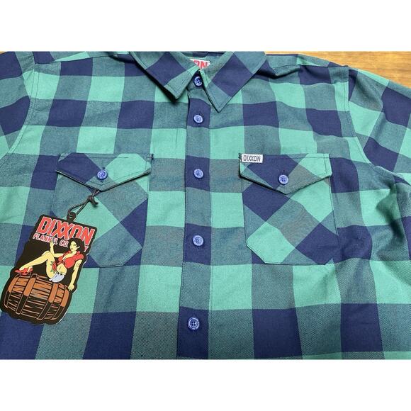 DIXXON Flannel The Niagara Falls Mens Size XL Green Plaid NWT - Picture 3 of 13